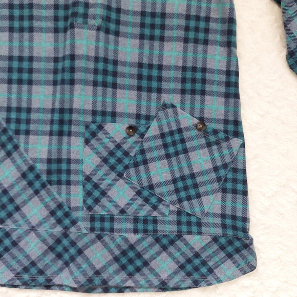NWT Soft Surroundings Brynn Tunic Blue Plaid Flannel - Size XS - Picture 7 of 10